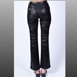 Y2K Black Snakeskin Pants